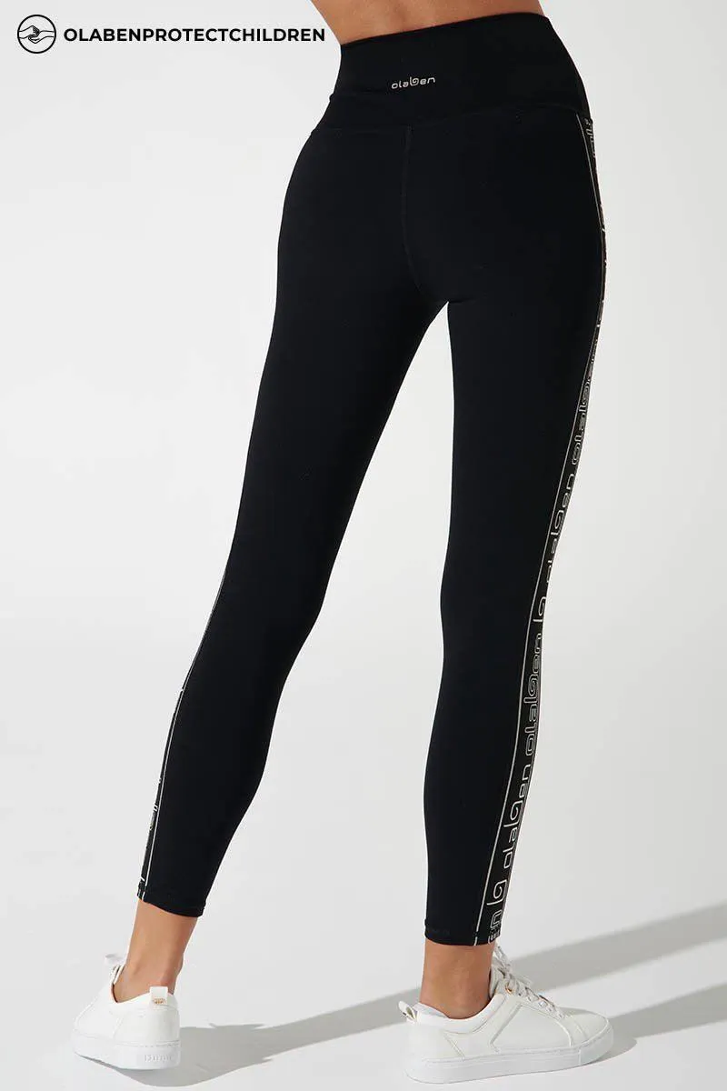 7/8 High Waist Double Knot Legging - Black