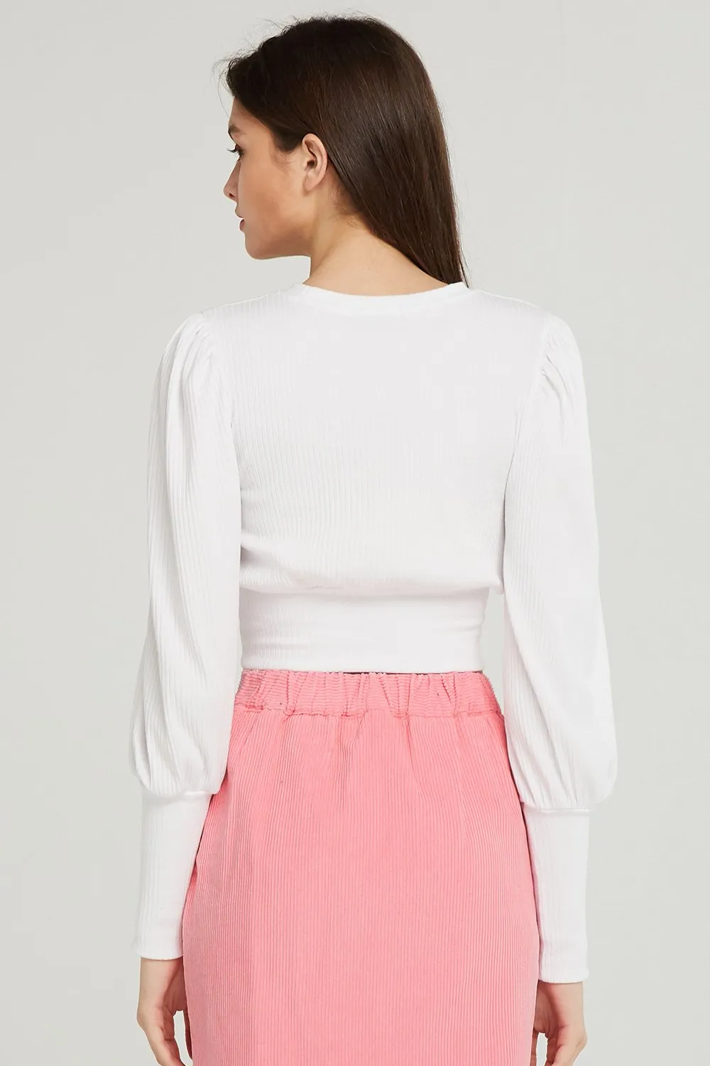 Abby Puff Sleeve Rib Top