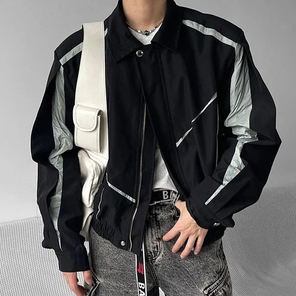 Aidase High Street Y2k Streetwear Men Contrast Jacket Top Fashion Trend Functional Assault Jackets Neutral Original Design Zipper Coat