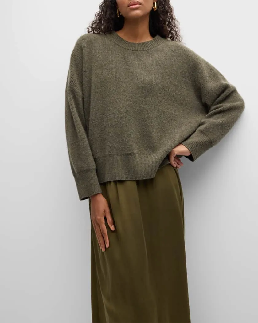 Alfie Cashmere Crewneck Sweater in Loden