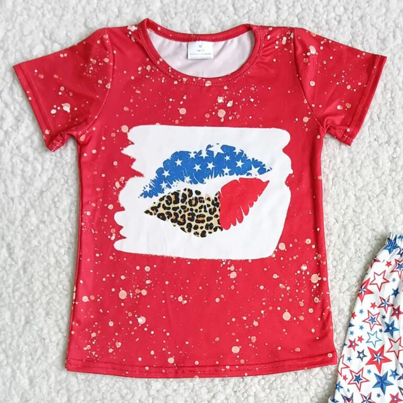 Baby Girls Clothes July 4th Boutique Kids Clothes Summer Girls Outfits B18-15