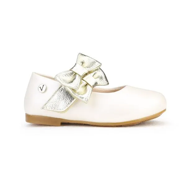 BABY GIRLS CREAM GLITTERY FORMAL SHOES