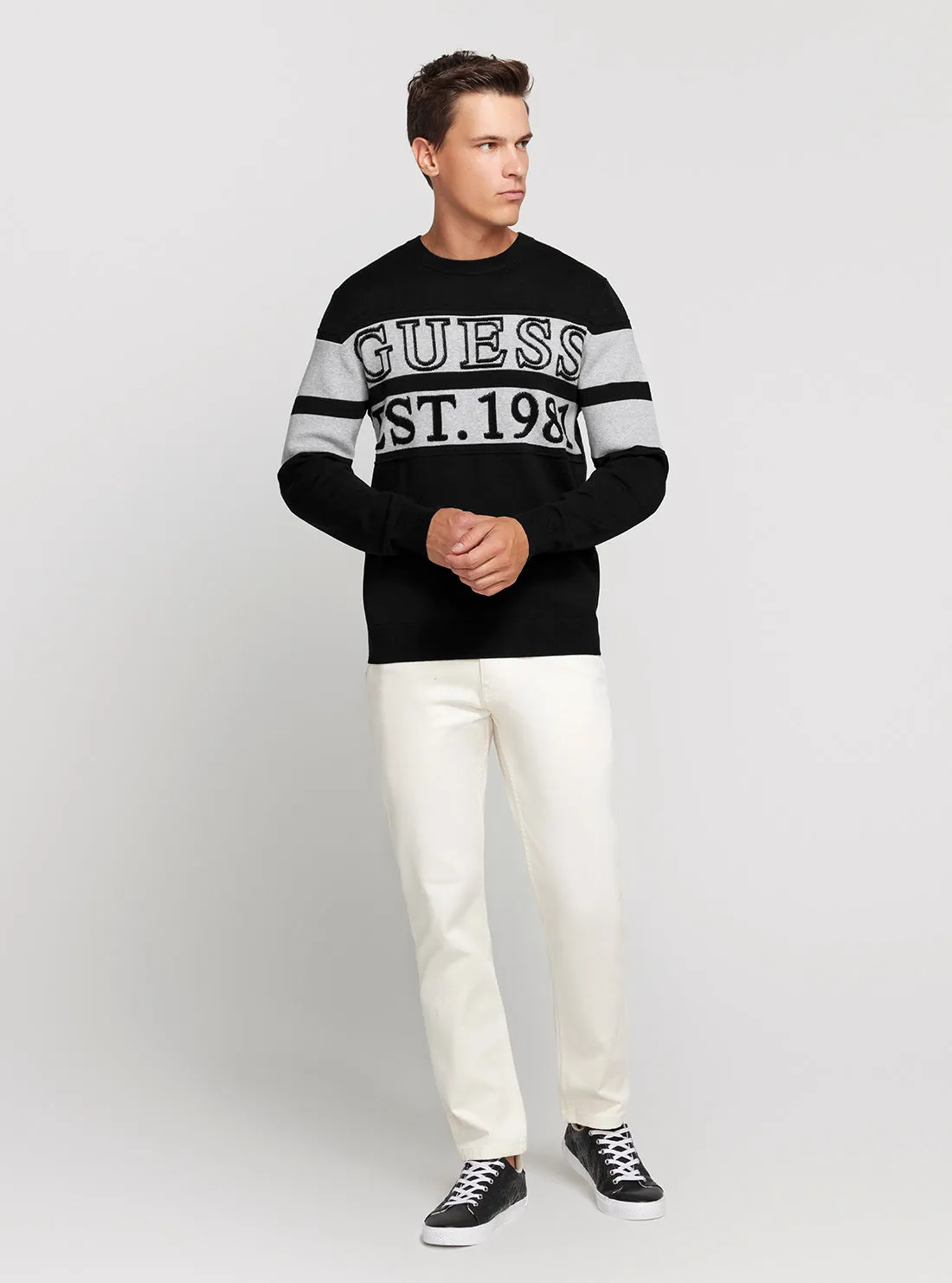 Black Bruno Long Sleeve Jumper