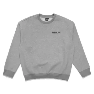 Block Logo Crew Sweatshirt - Heather Grey