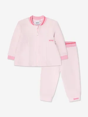 BOSS Baby Girls Logo Tracksuit in Pink