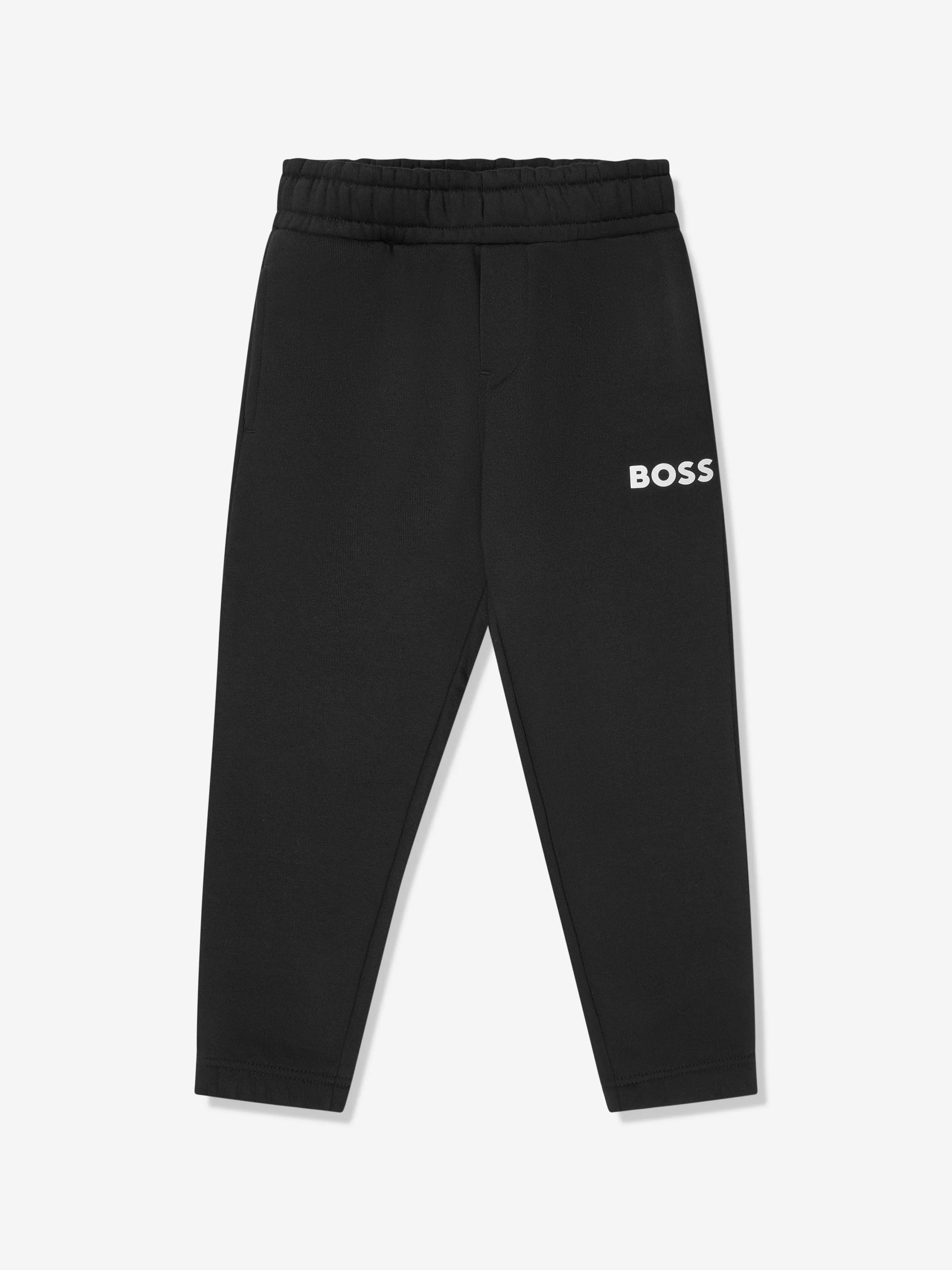 BOSS Boys Logo Tracksuit in Black