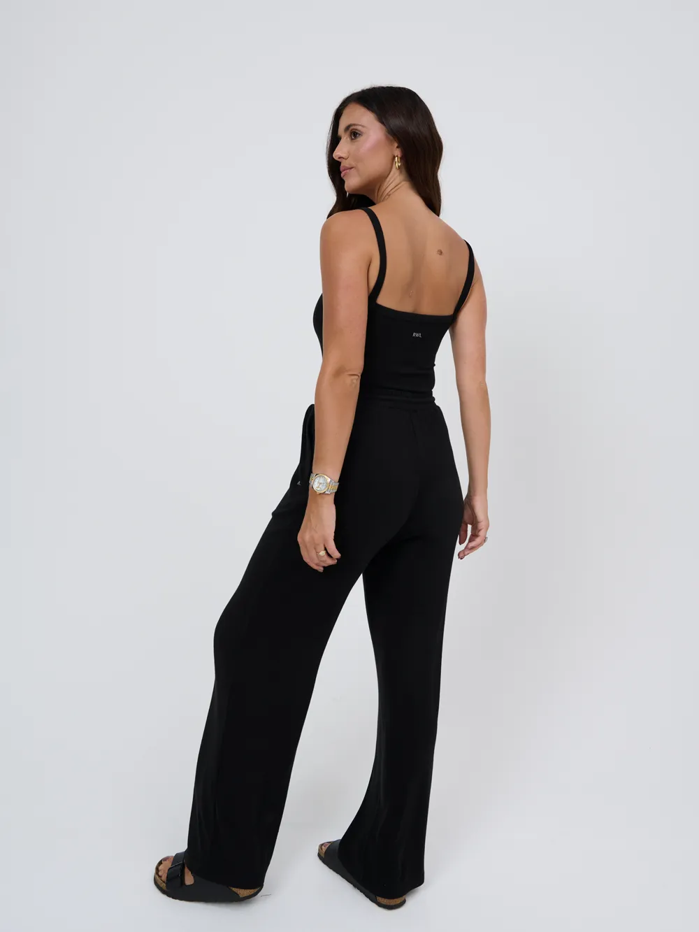 Capsule lounge wide leg joggers- Jet