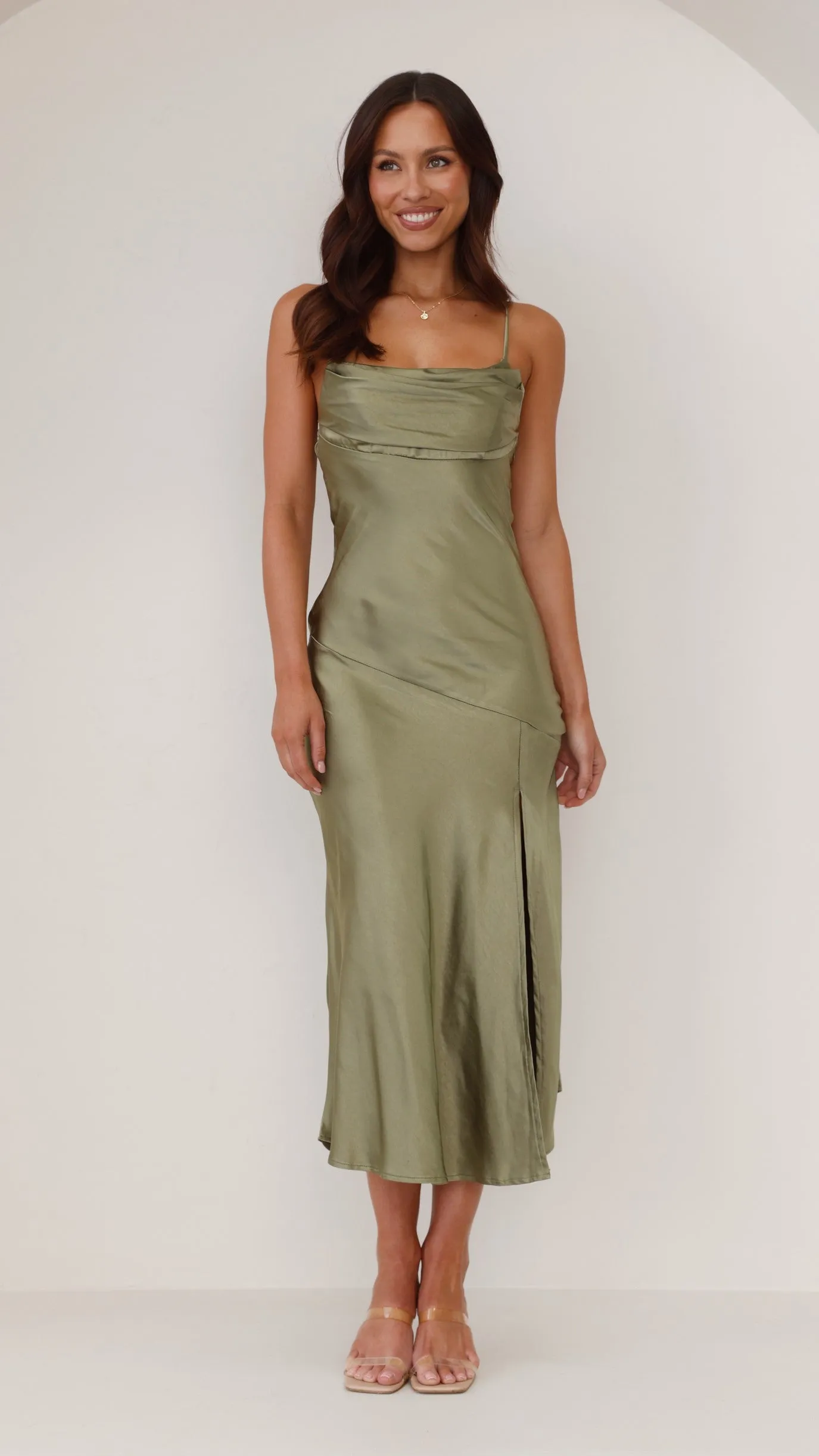 Celina Midi Dress - Olive