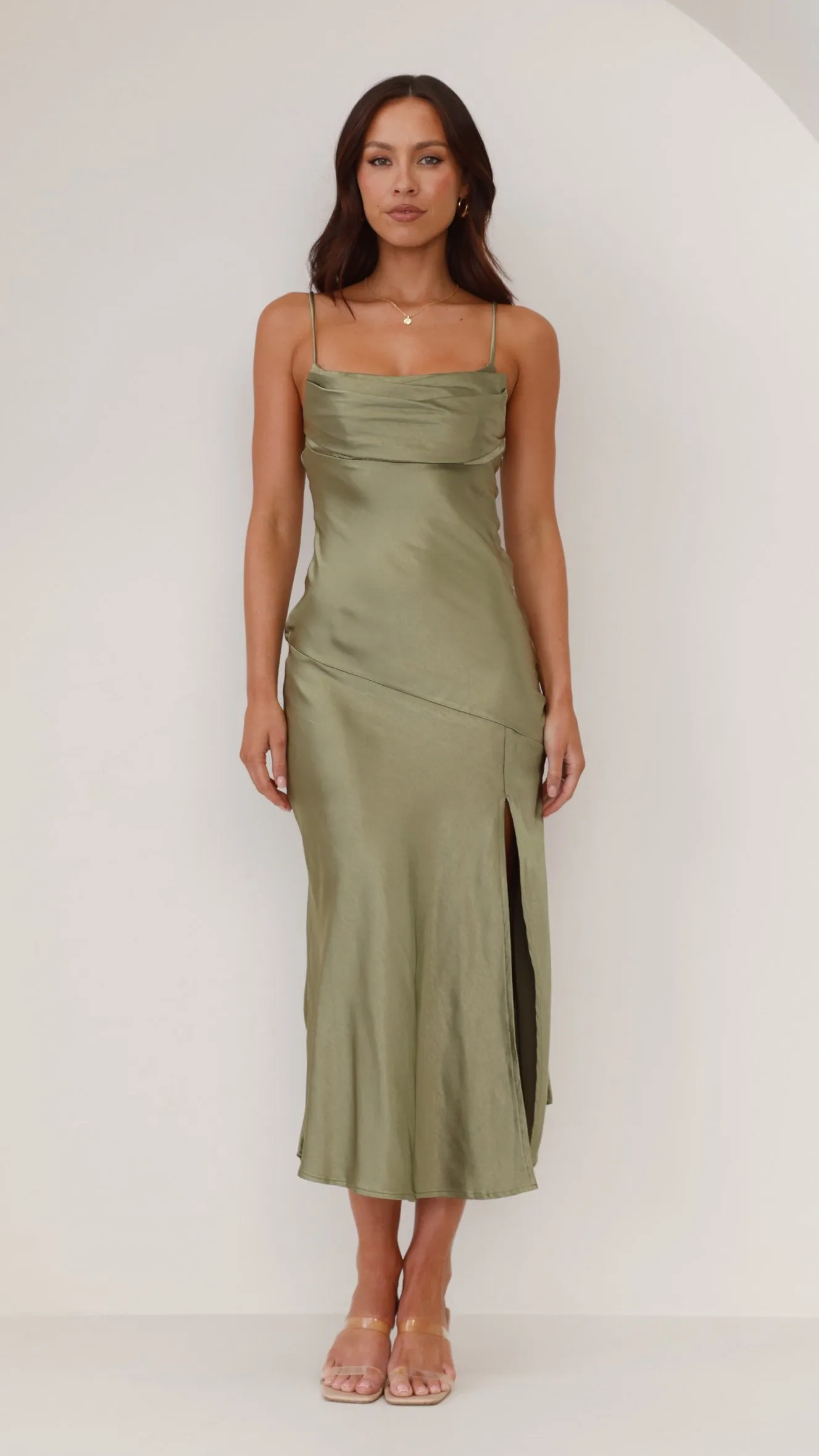 Celina Midi Dress - Olive