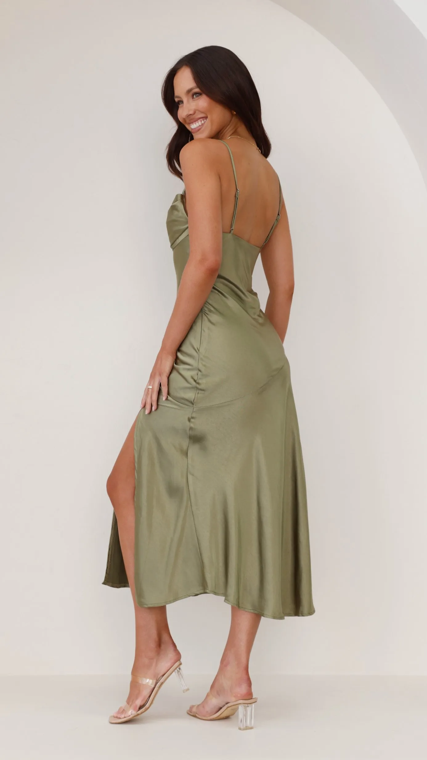 Celina Midi Dress - Olive