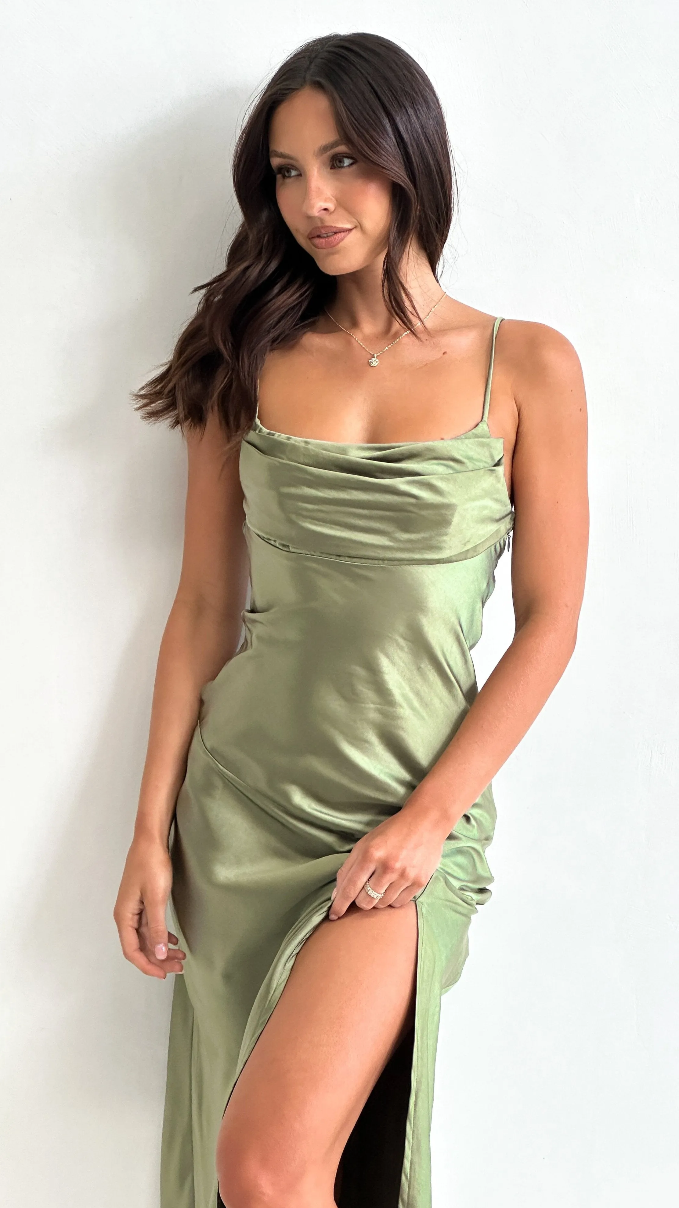 Celina Midi Dress - Olive