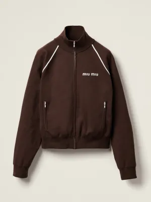 Cocoa brown nylon sweatshirt