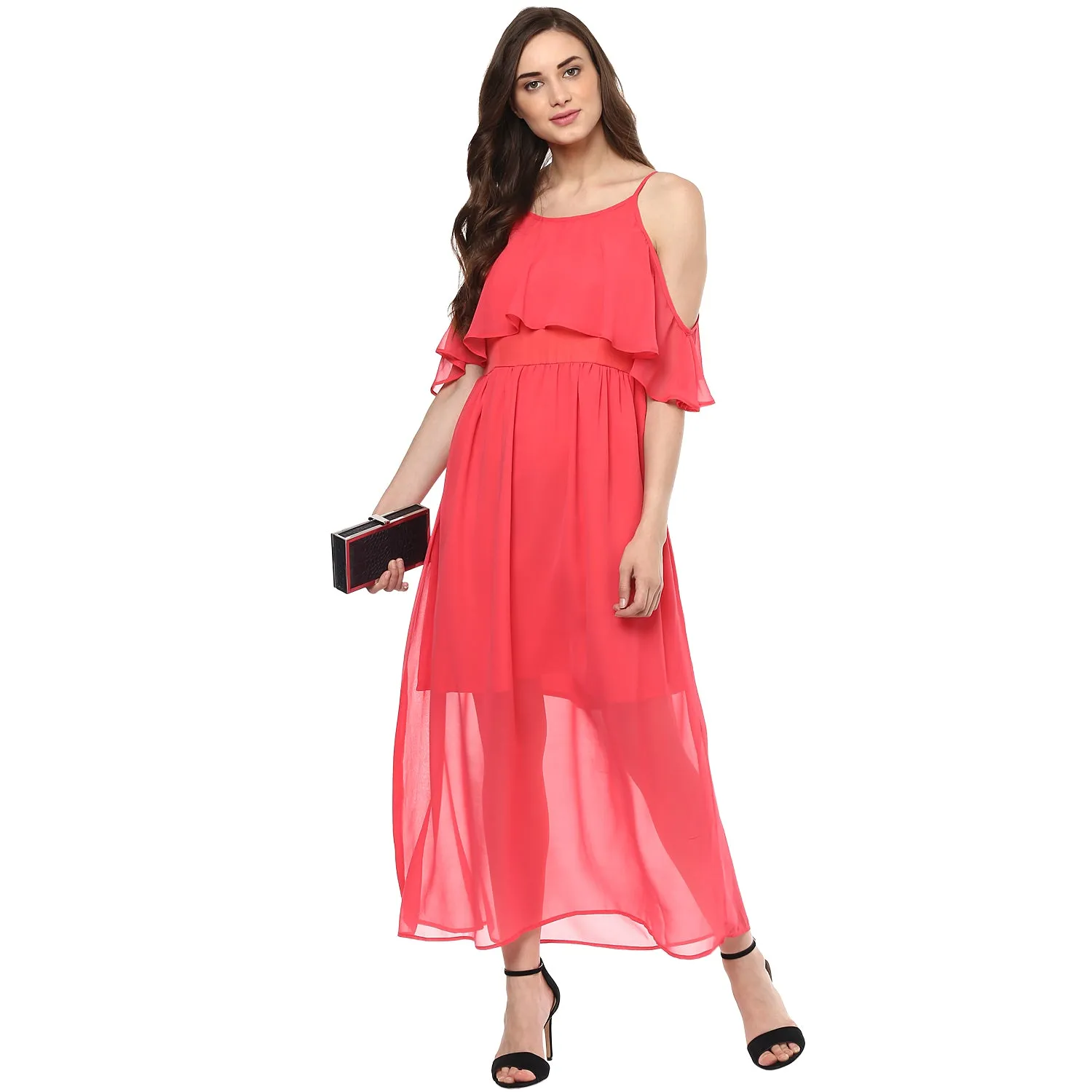 Cold-Shoulder Maxi Dress