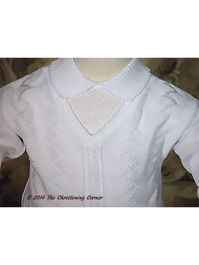 Cotton Knit Christening Outfit