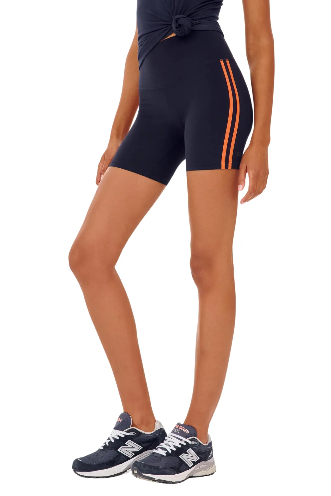 Ella High Waist Airweight Short, Indigo/Fire