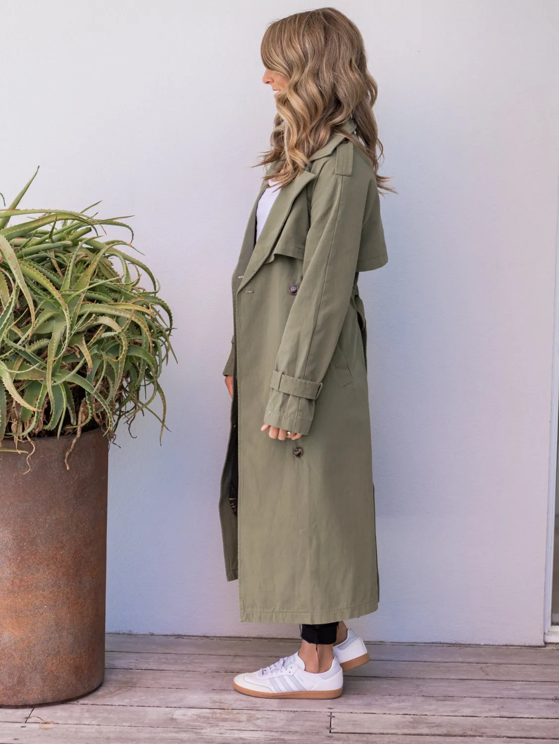 Eve Trench Coat - Khaki