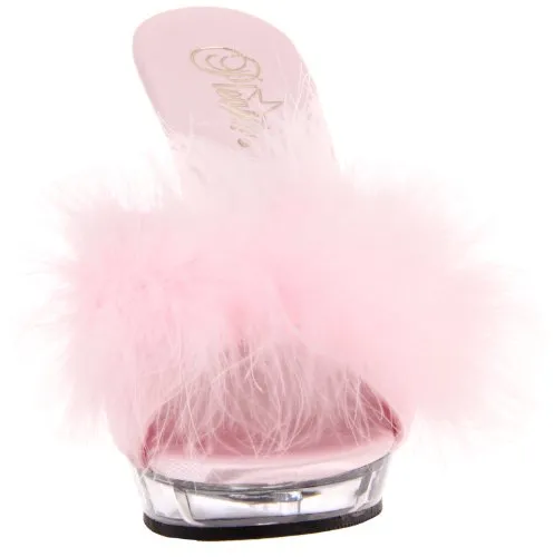 Fabulicious Women's Lip-101-8 Marabou Slipper