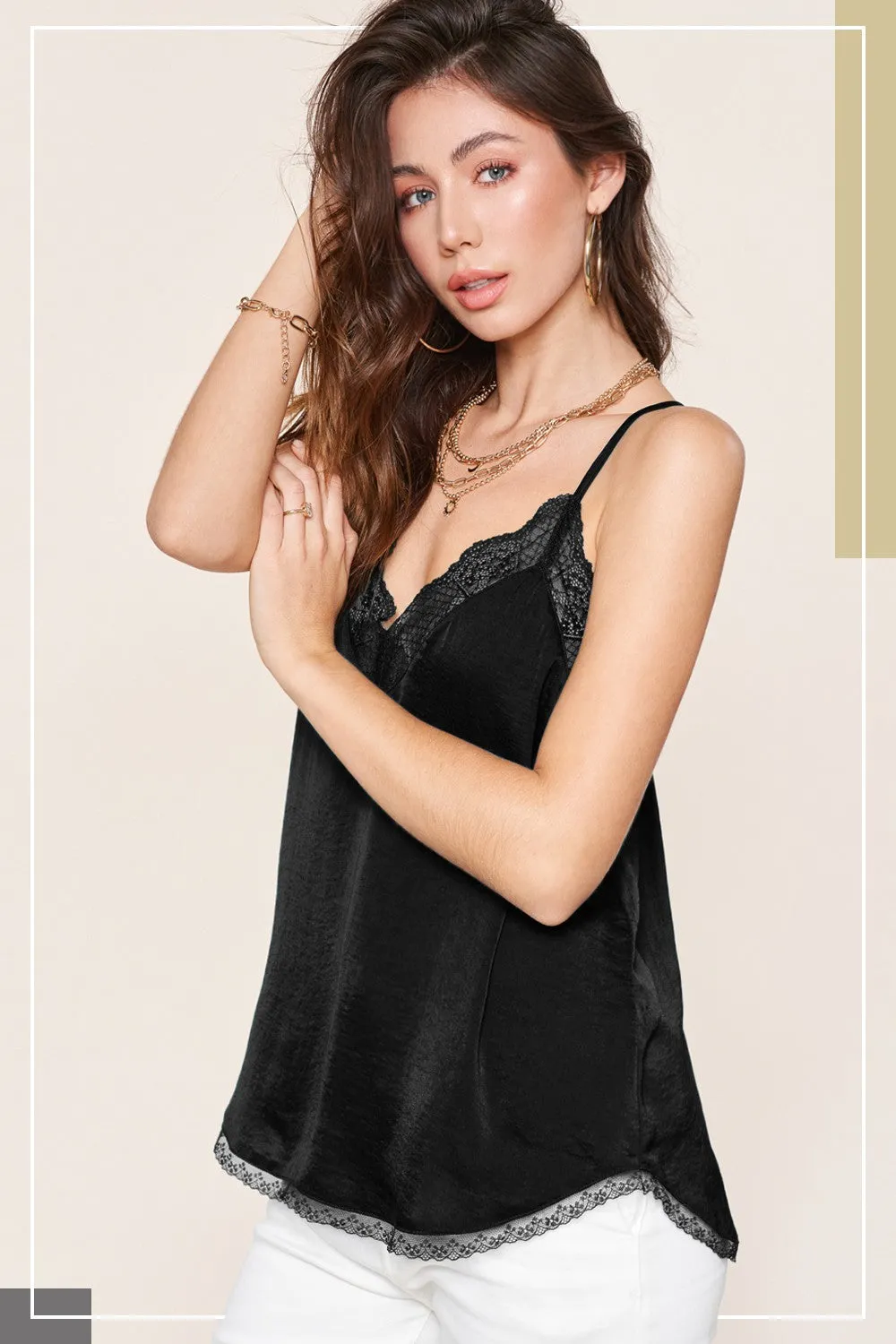 Give Me Class Lace Cami Tank