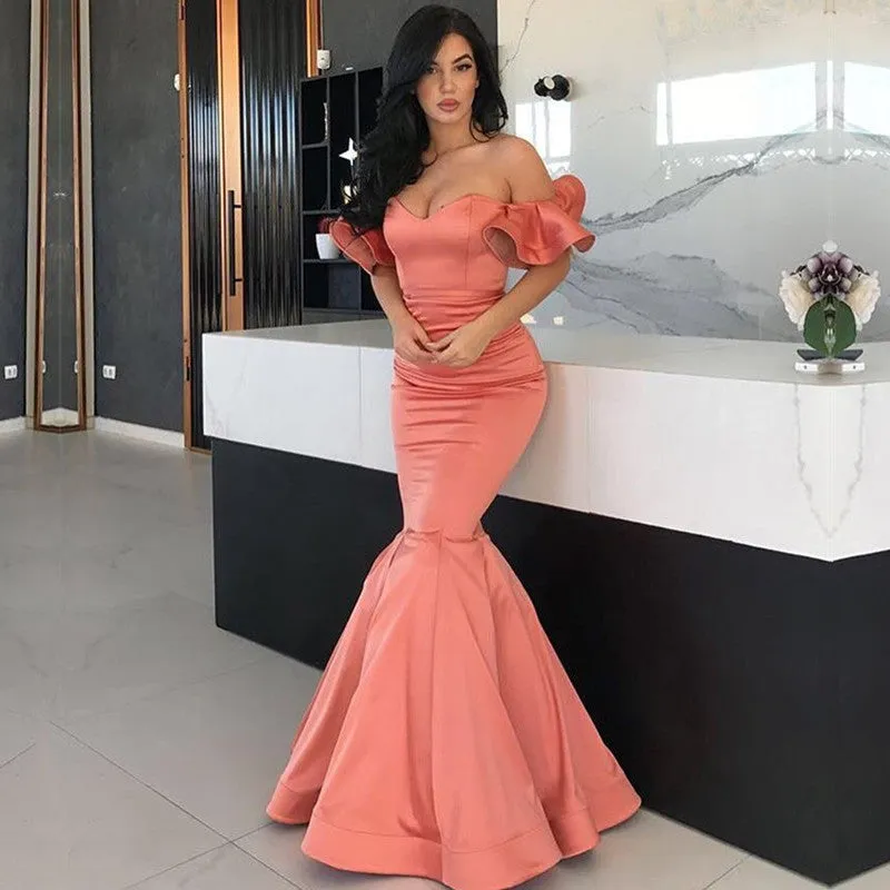 Gorgeous Off-the-Shoulder Long Prom Dress | Mermaid Evening Gowns