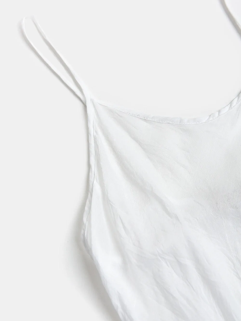 Greta Cotton Voile Slip Dress In White