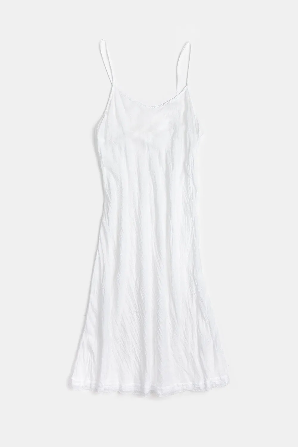 Greta Cotton Voile Slip Dress In White