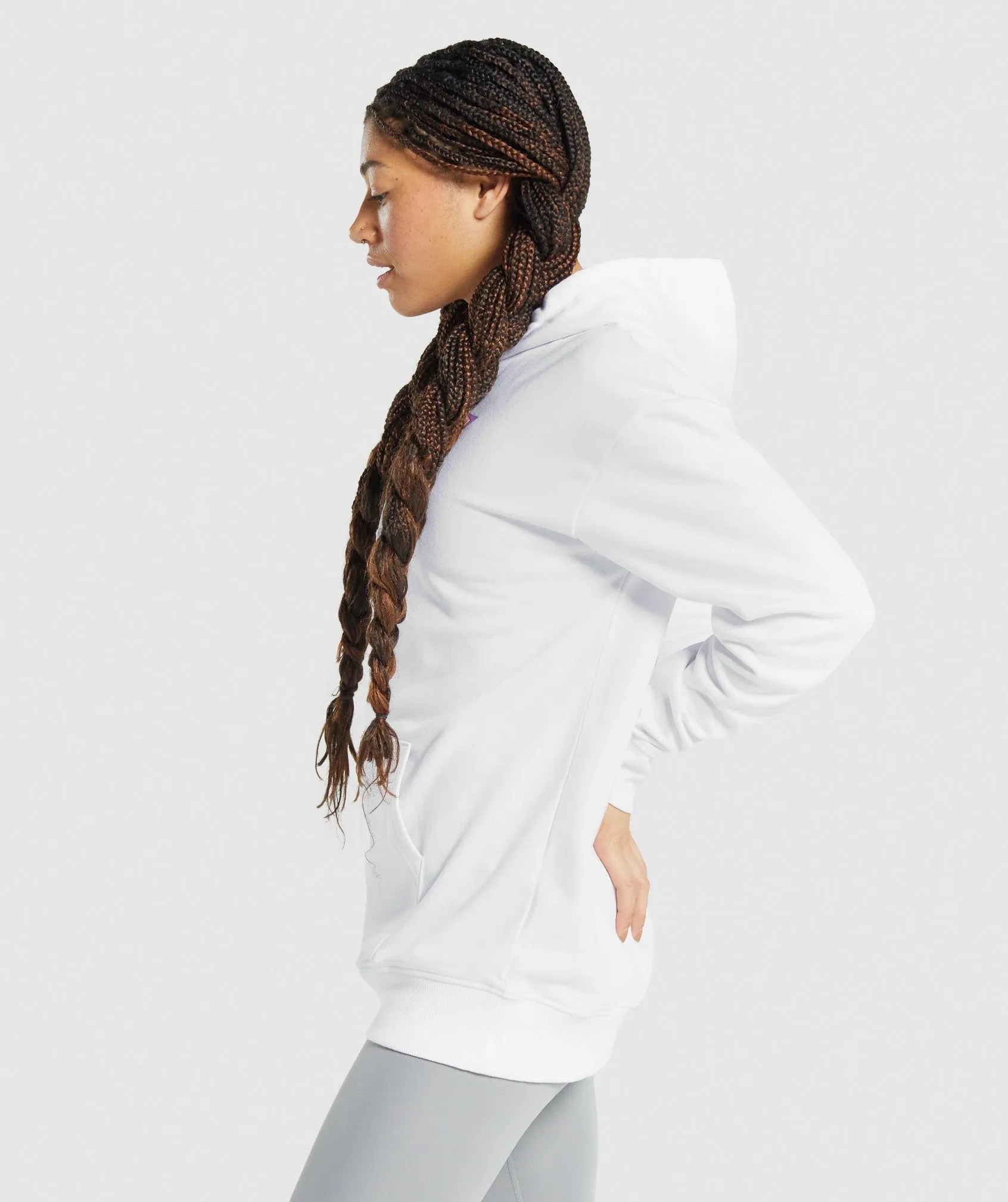 Gymshark Pre-Workout Graphic Hoodie - White