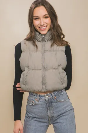 High Neck Puffer Vest - online exclusive