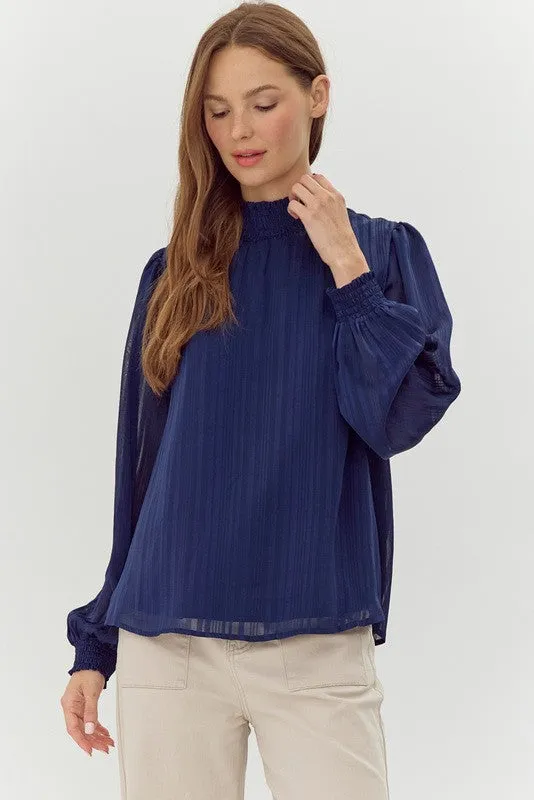 Iyana Textured Smocked Top