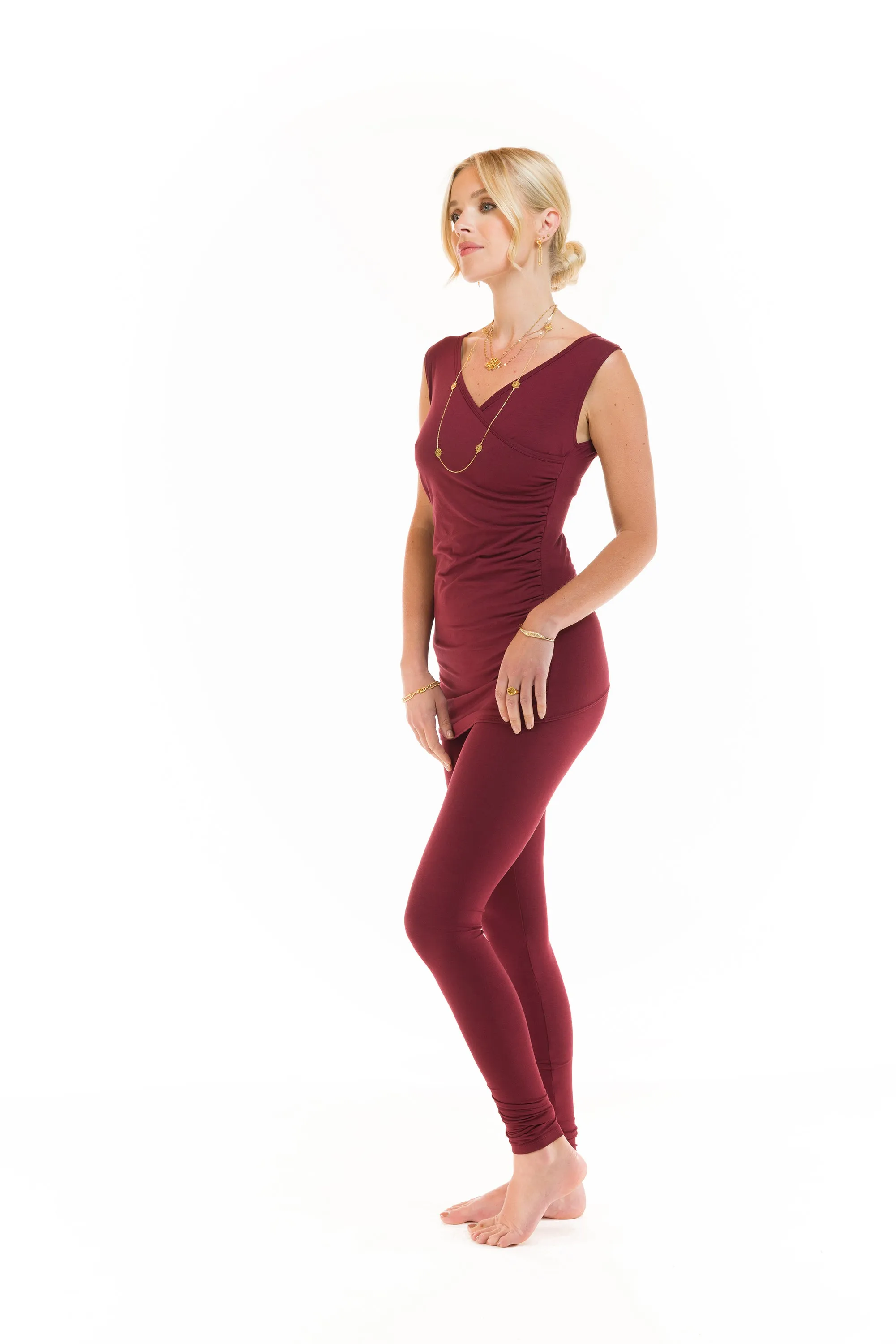 LONG LEGGINGS BURGUNDY