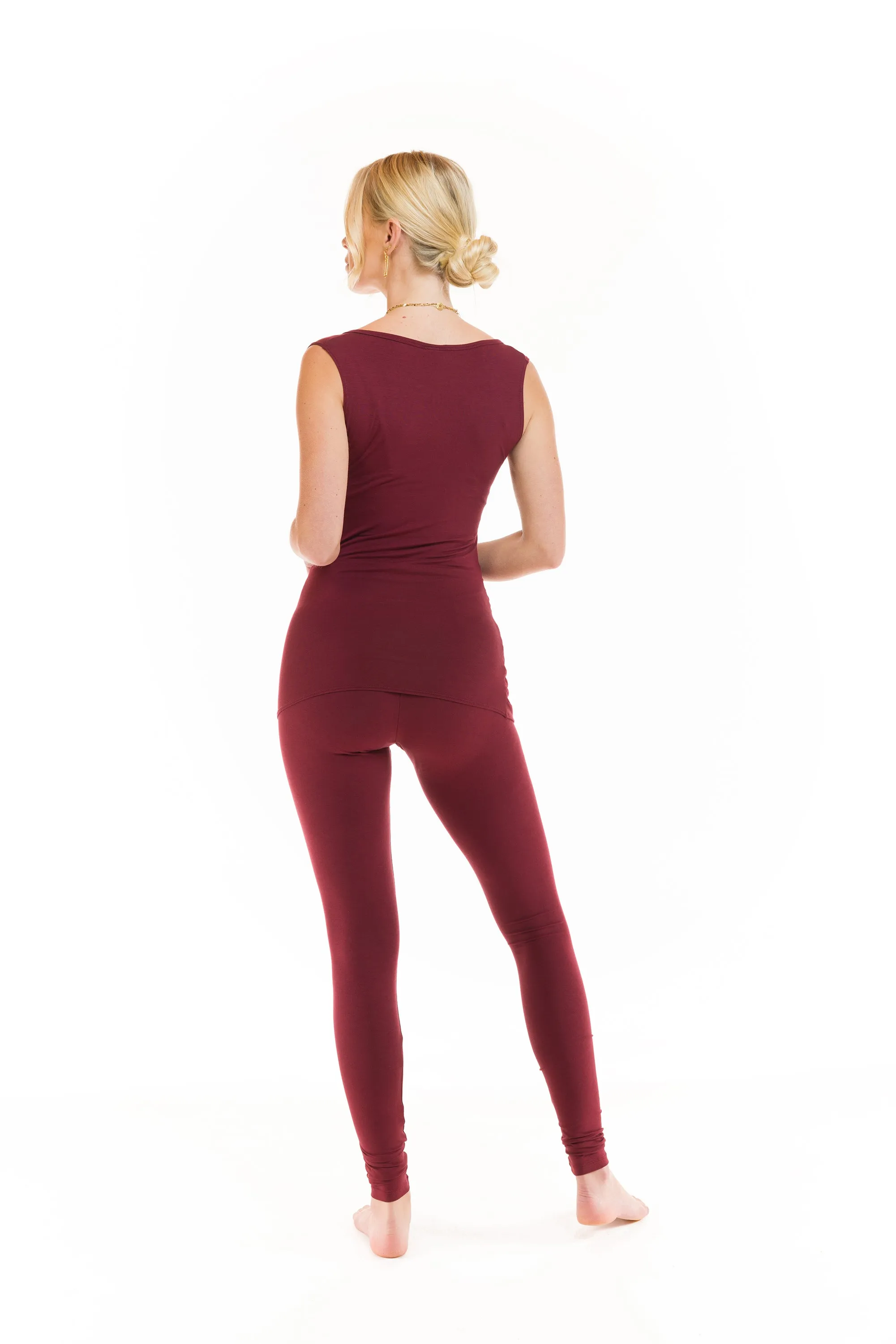 LONG LEGGINGS BURGUNDY