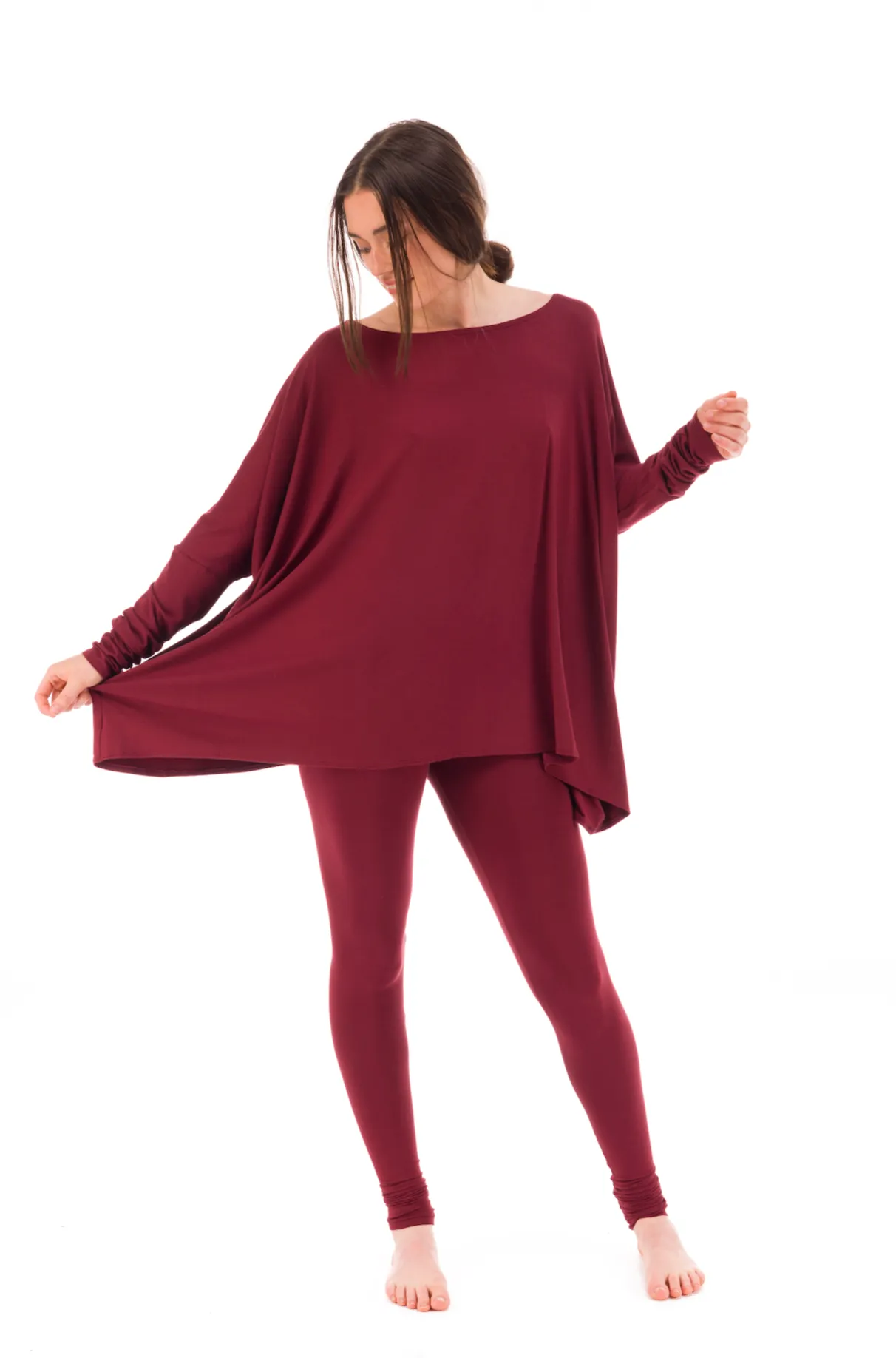 LONG LEGGINGS BURGUNDY