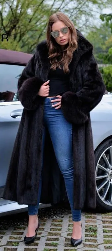 Lux Real Mink Fur Maxi Coat