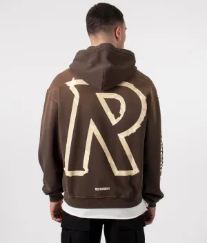 Masking Tape Initial Zip Hoodie