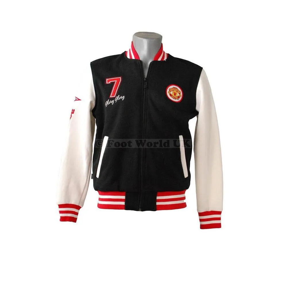 Mens - Official Manchester United MU Fleece Letterman Jacket