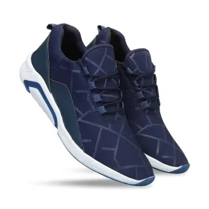 Men's Stylish and Trendy Blue Solid Fabric Casual Sports Shoes