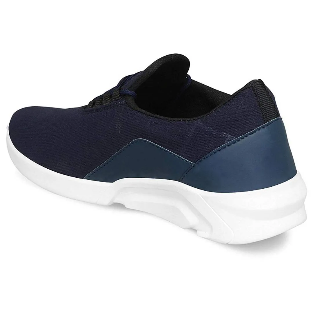 Men's Stylish and Trendy Blue Solid Fabric Casual Sports Shoes