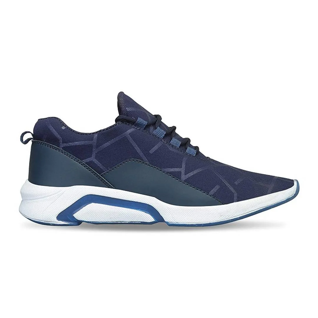 Men's Stylish and Trendy Blue Solid Fabric Casual Sports Shoes