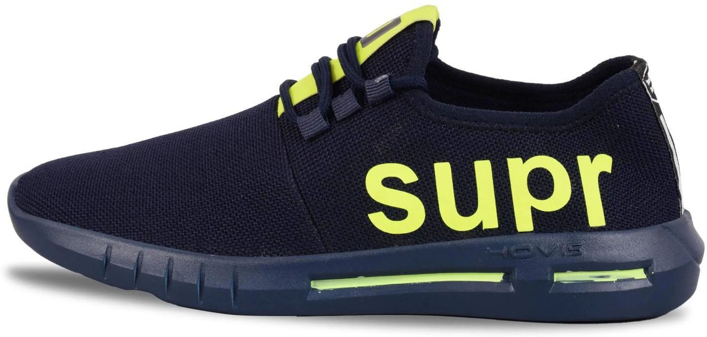 Men's Stylish and Trendy Navy Blue Printed Mesh Casual Sneakers