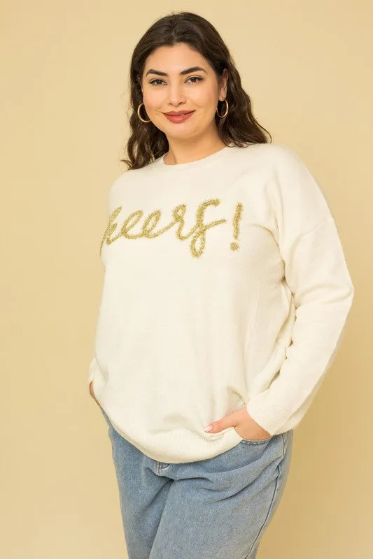 Plus Size Cheers Pullover Sweater