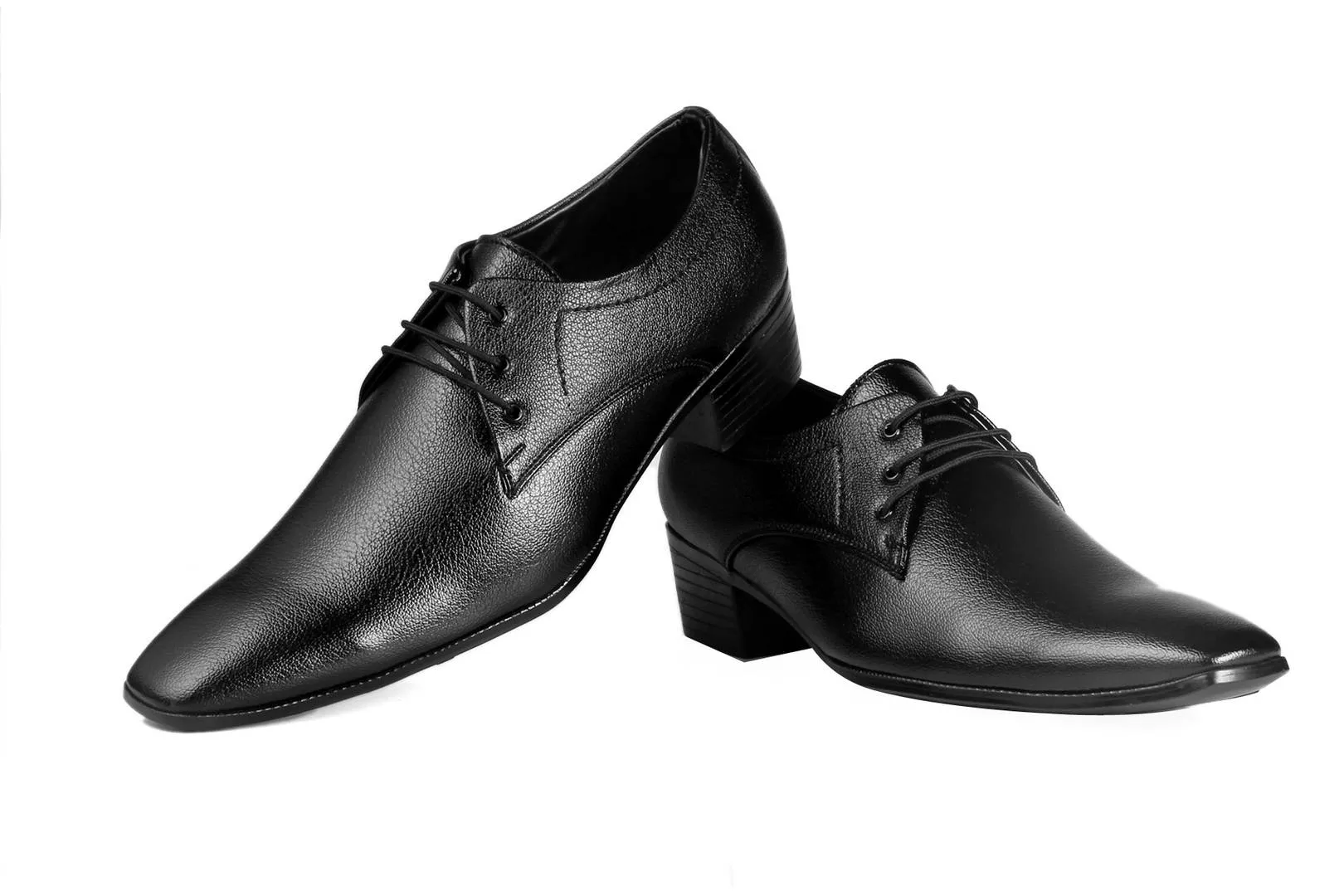 Premium Black Synthetic Leather 6 inch height increasing Formal Shoe For Men