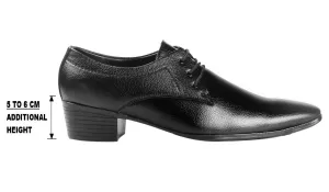 Premium Black Synthetic Leather 6 inch height increasing Formal Shoe For Men