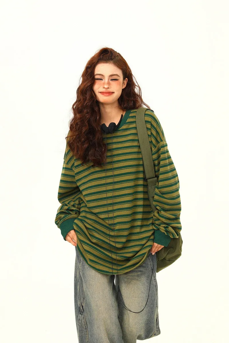 Retro Striped Long Sleeve T-Shirt