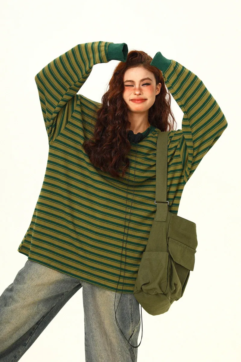 Retro Striped Long Sleeve T-Shirt