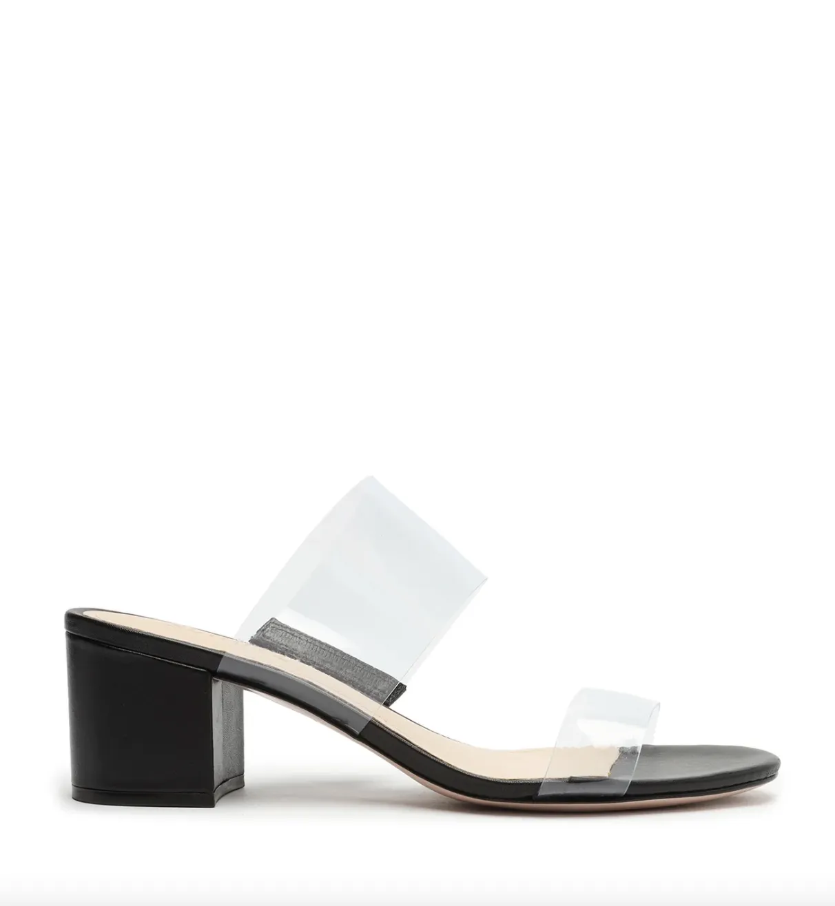 Schutz Victorie Sandal in Transparent/Black