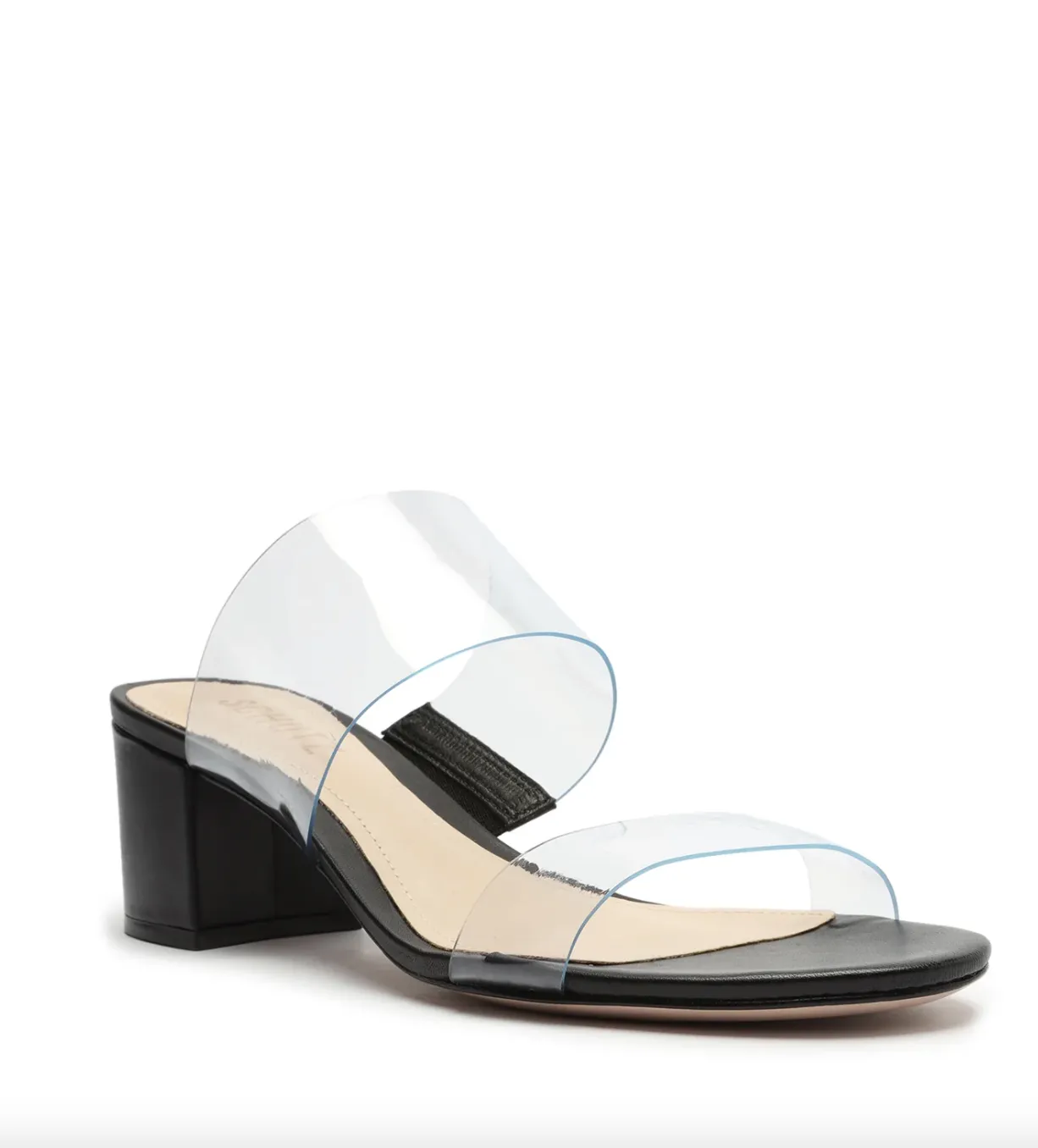 Schutz Victorie Sandal in Transparent/Black