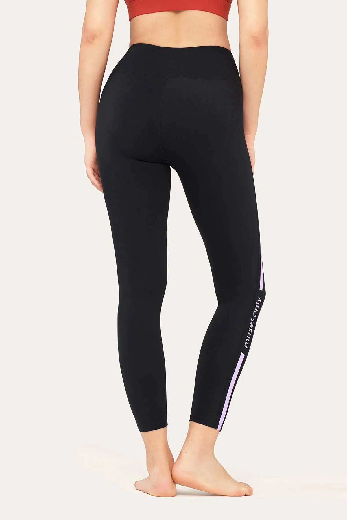 Side Logo Print Legging