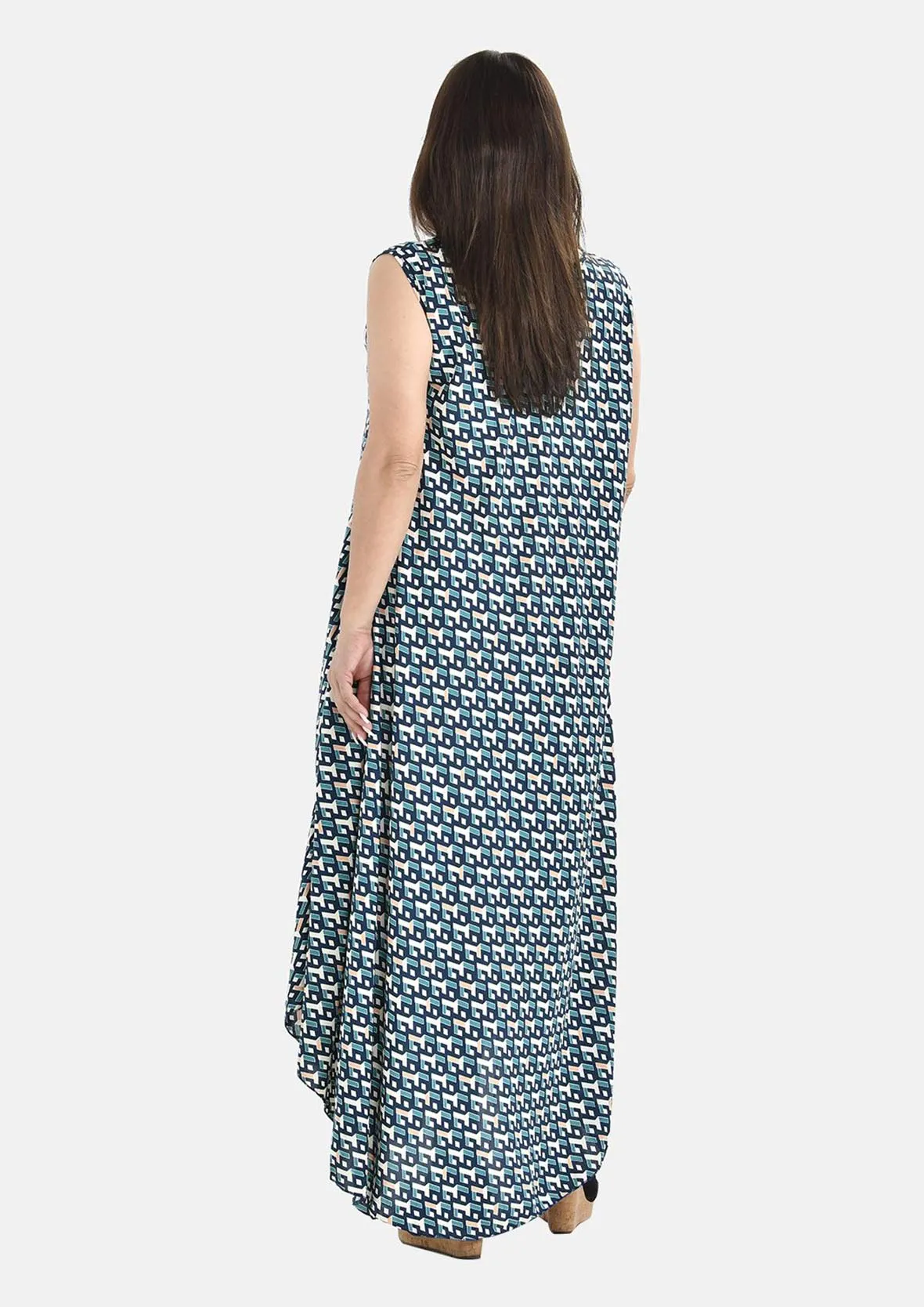 Sleeveless Maxi Umbrella Dress