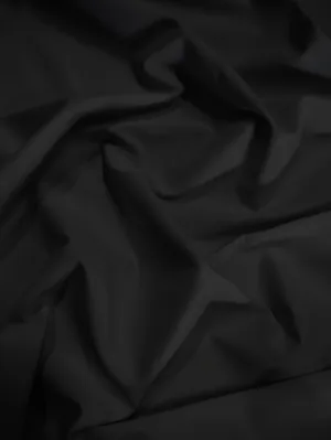 Solid Reversible Formal Poly Cotton Twill Fabric / Black / Sold By The Yard