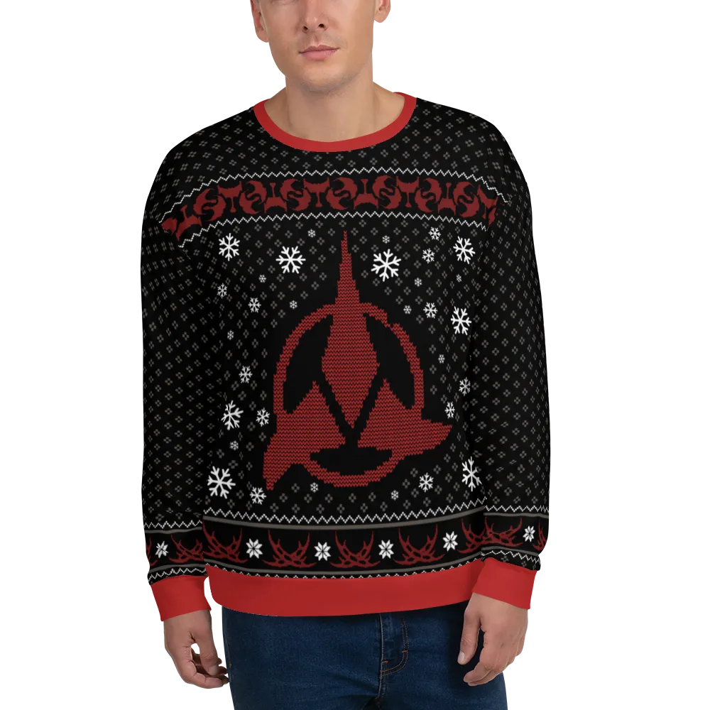 Star Trek Klingon Christmas Adult All-Over Print Sweatshirt