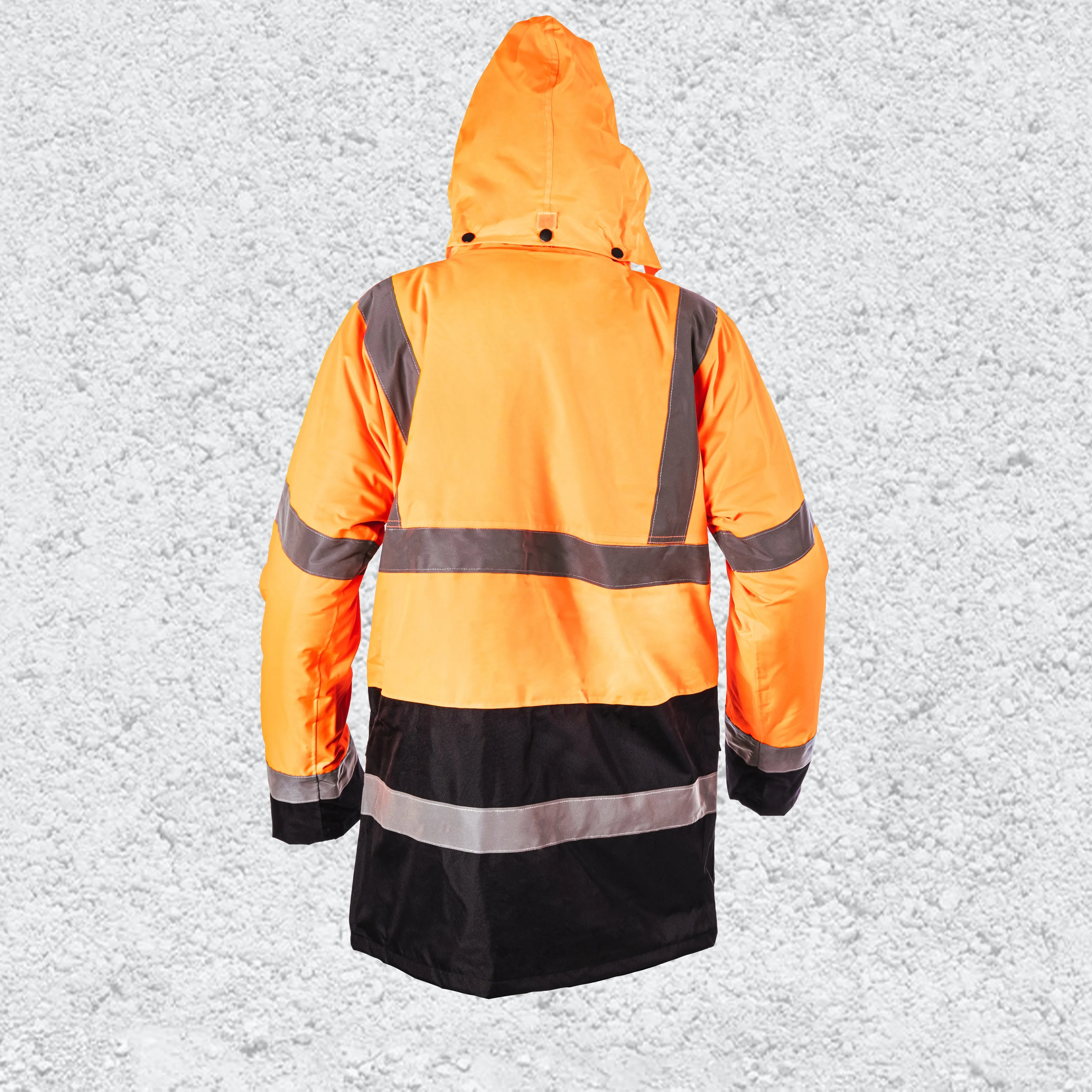 Step Ahead Hi Visibility Orange/Navy Two Tone Parka Jacket